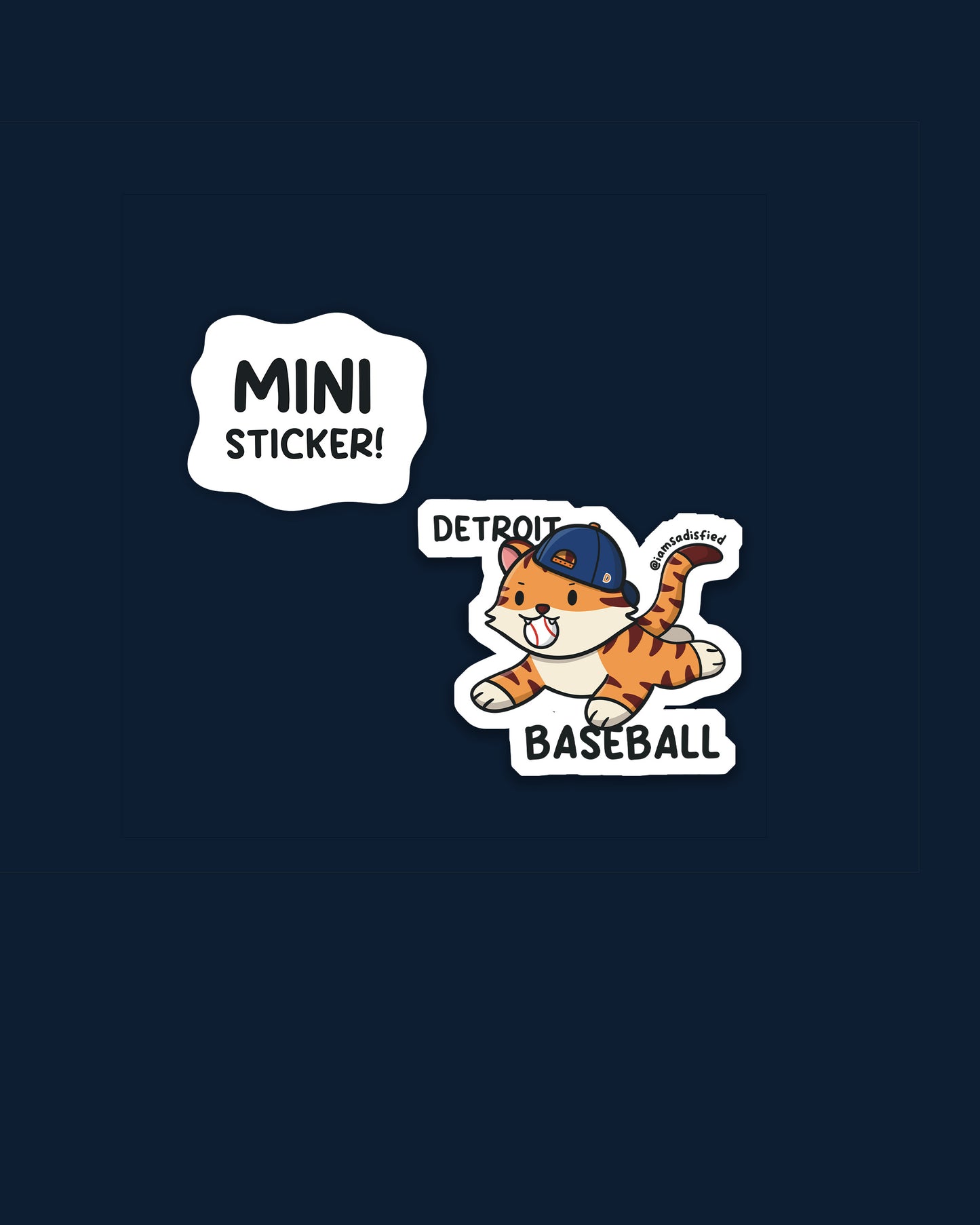 Michigan Baseball Mini Sticker