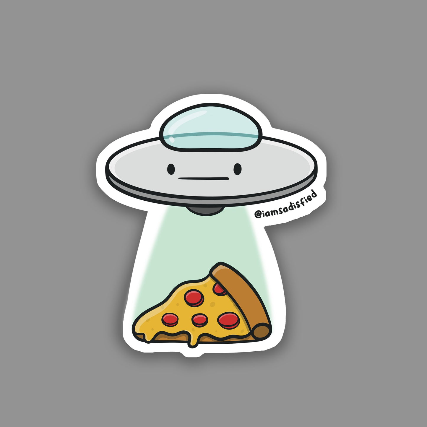 Pizza UFO Sticker