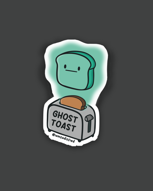 Ghost Toast Sticker