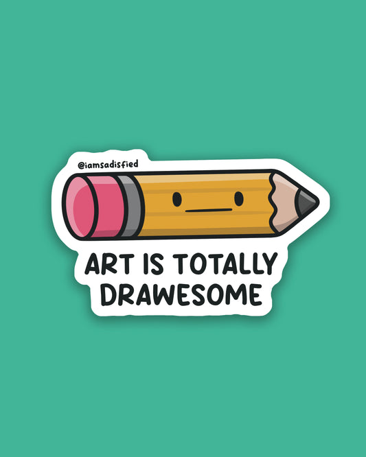 Art Is Totally Drawesome Sticker