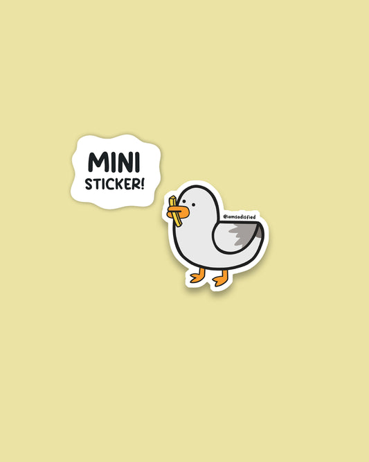 Seagull Fry to Go Mini Sticker