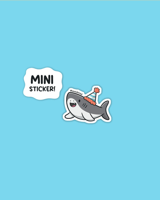 Party Shark Mini Sticker