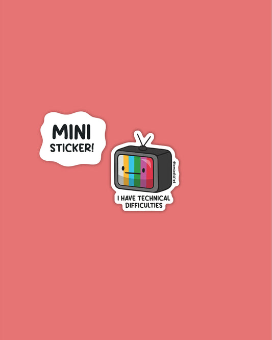 Technical Difficulties TV Mini Sticker