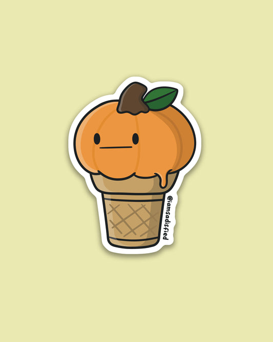 Pumpkin Ice Cream Sticker