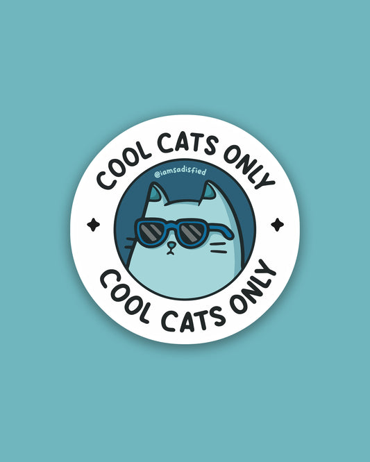 Cool Cats Only Sticker