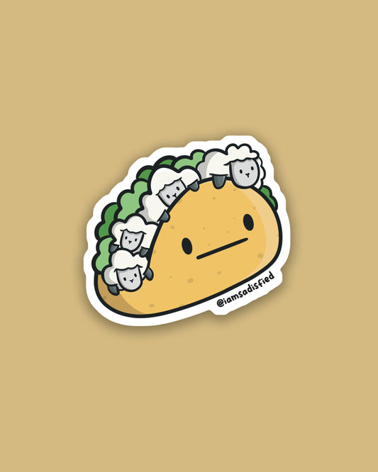 Sheep Taco Sticker