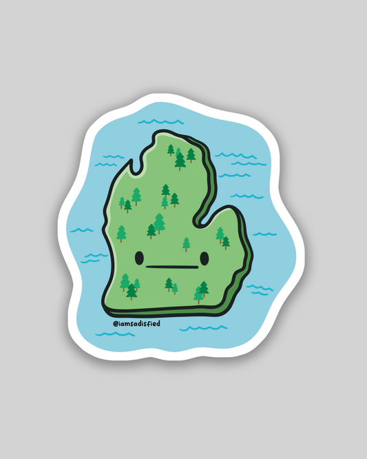 Michigan State and Lakes Sticker