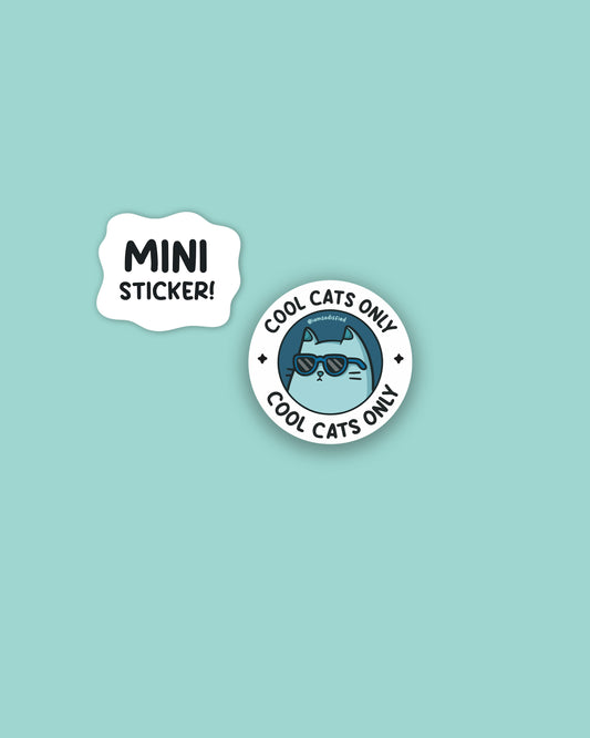 Cool Cats Only Mini Sticker