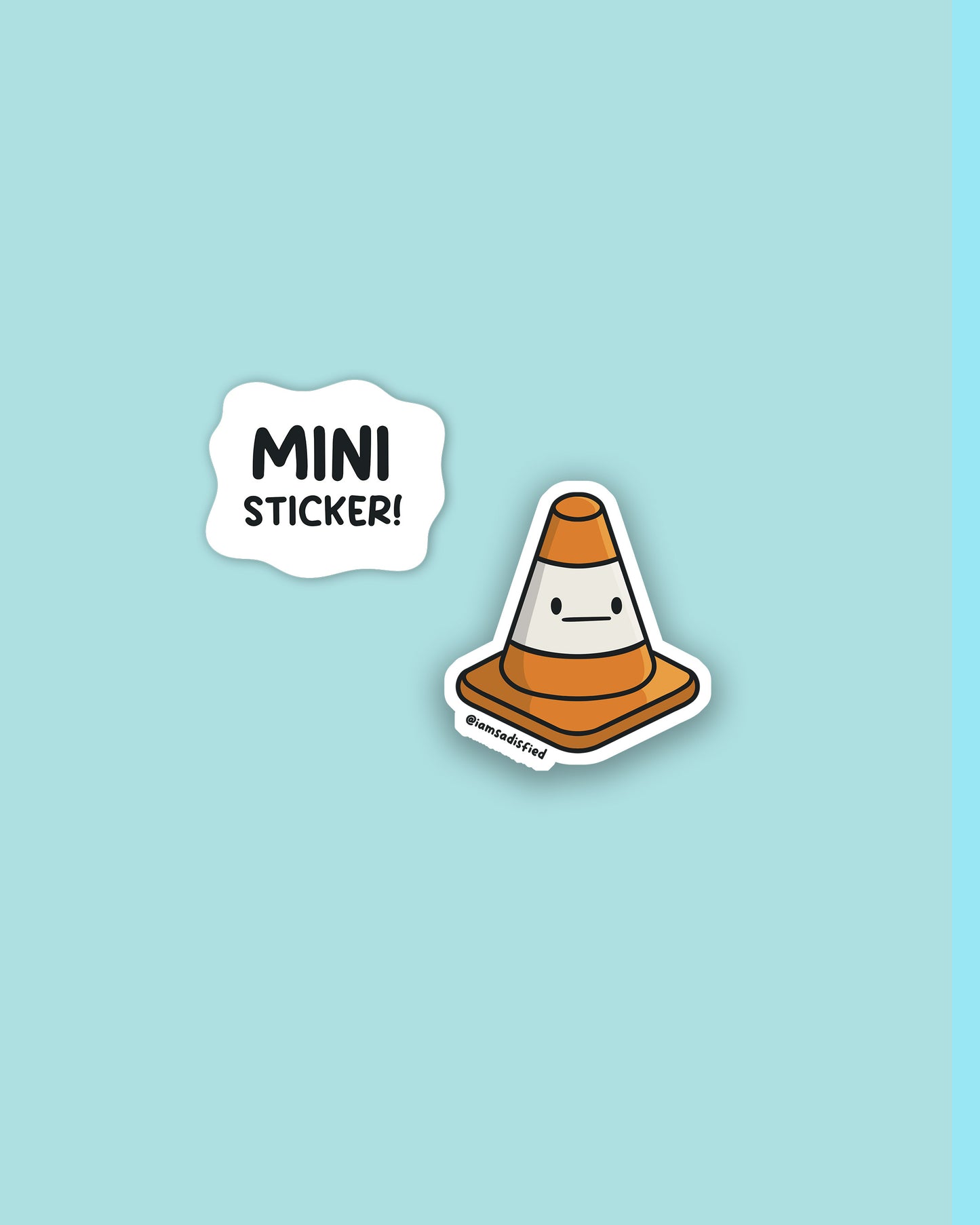 Traffic Cone Mini Sticker
