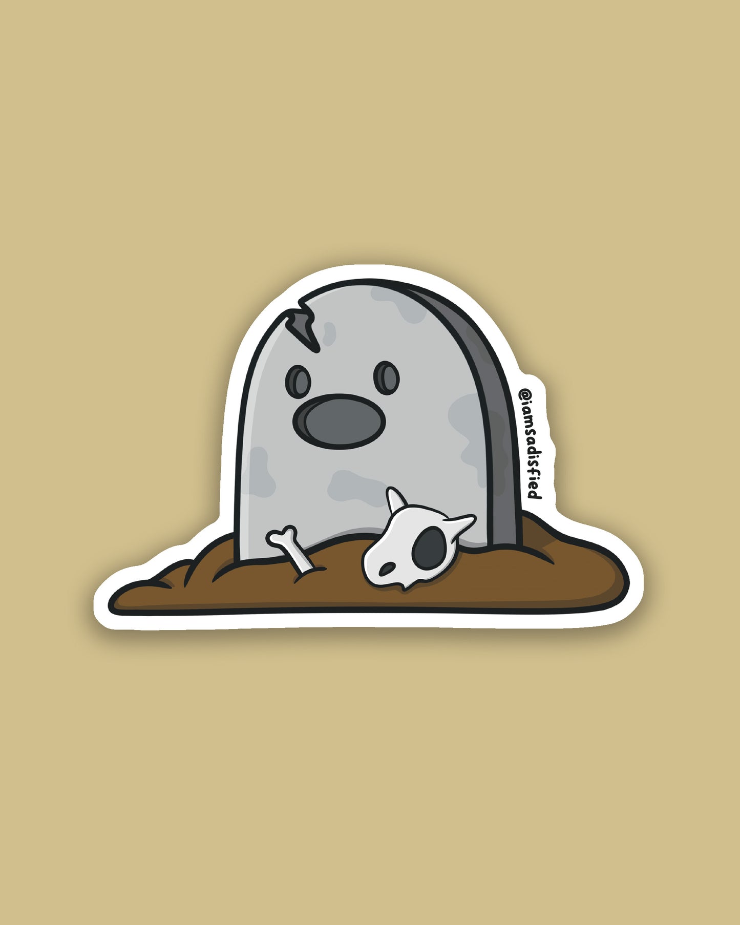 Diglett Gravestone Sticker