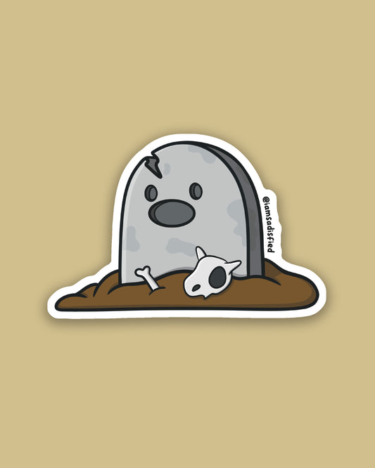 Diglett Gravestone Sticker