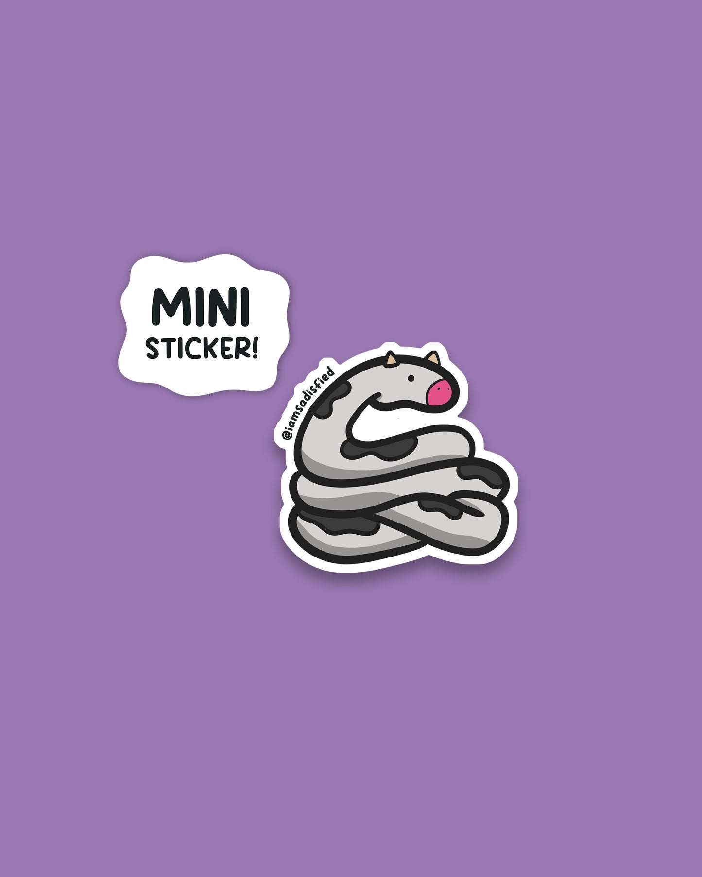 Cow Snake Mini Sticker