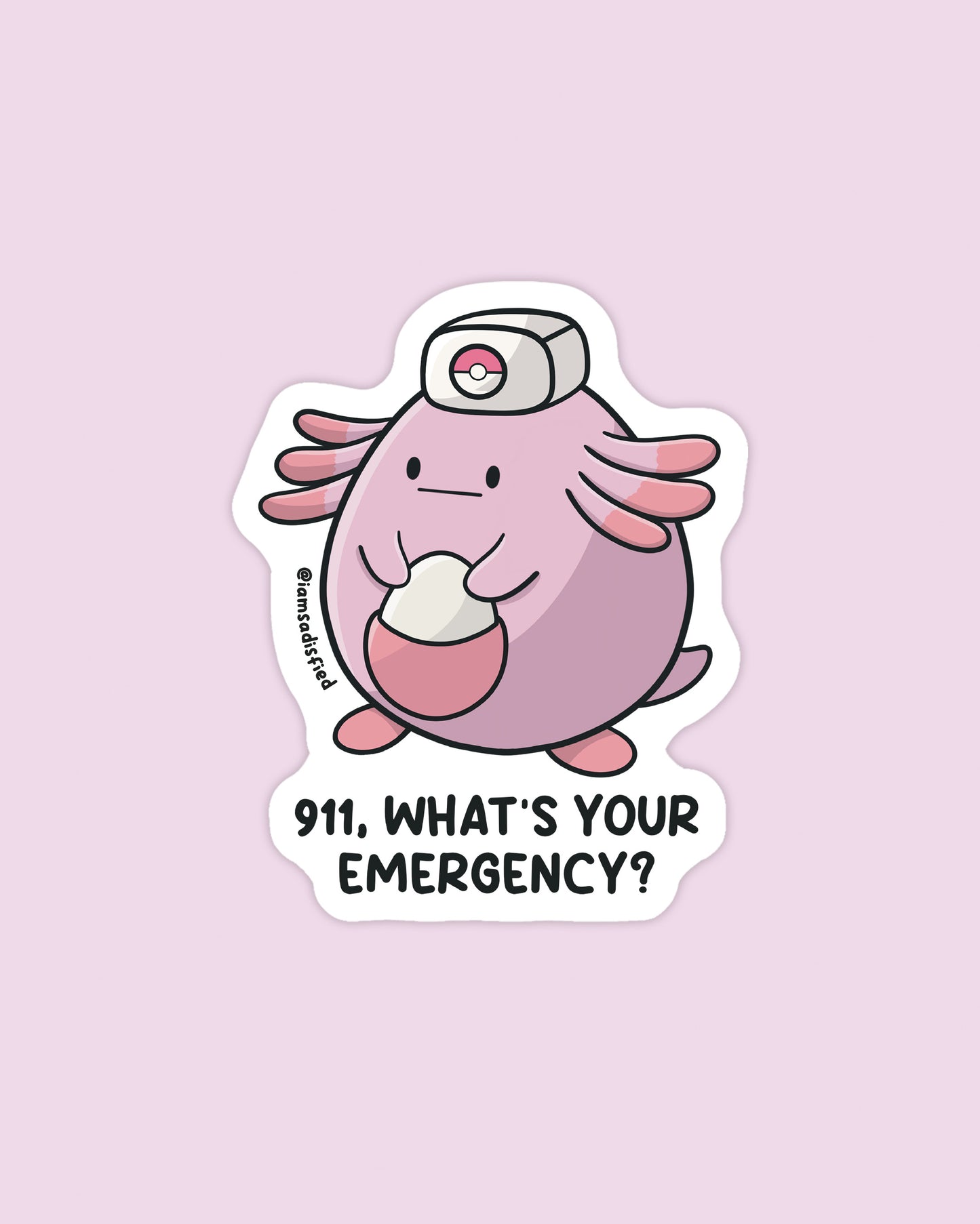 Chansey 911 Nurse Sticker