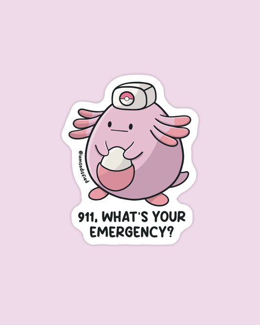 Chansey 911 Nurse Sticker