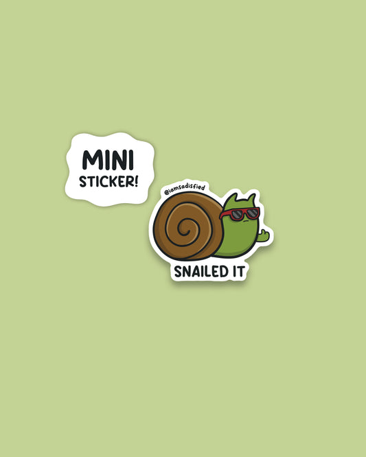 Snailed It Mini Sticker