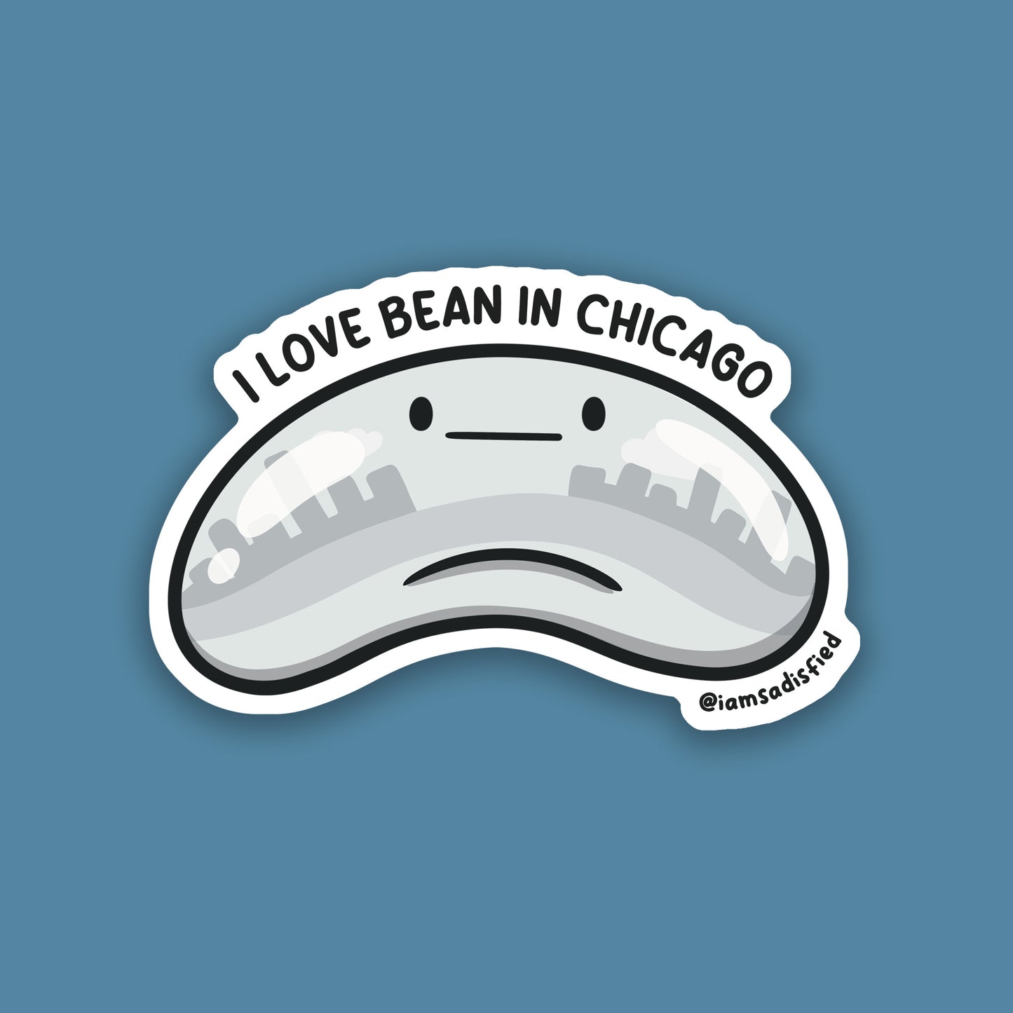 I Love Bean In Chicago Sticker