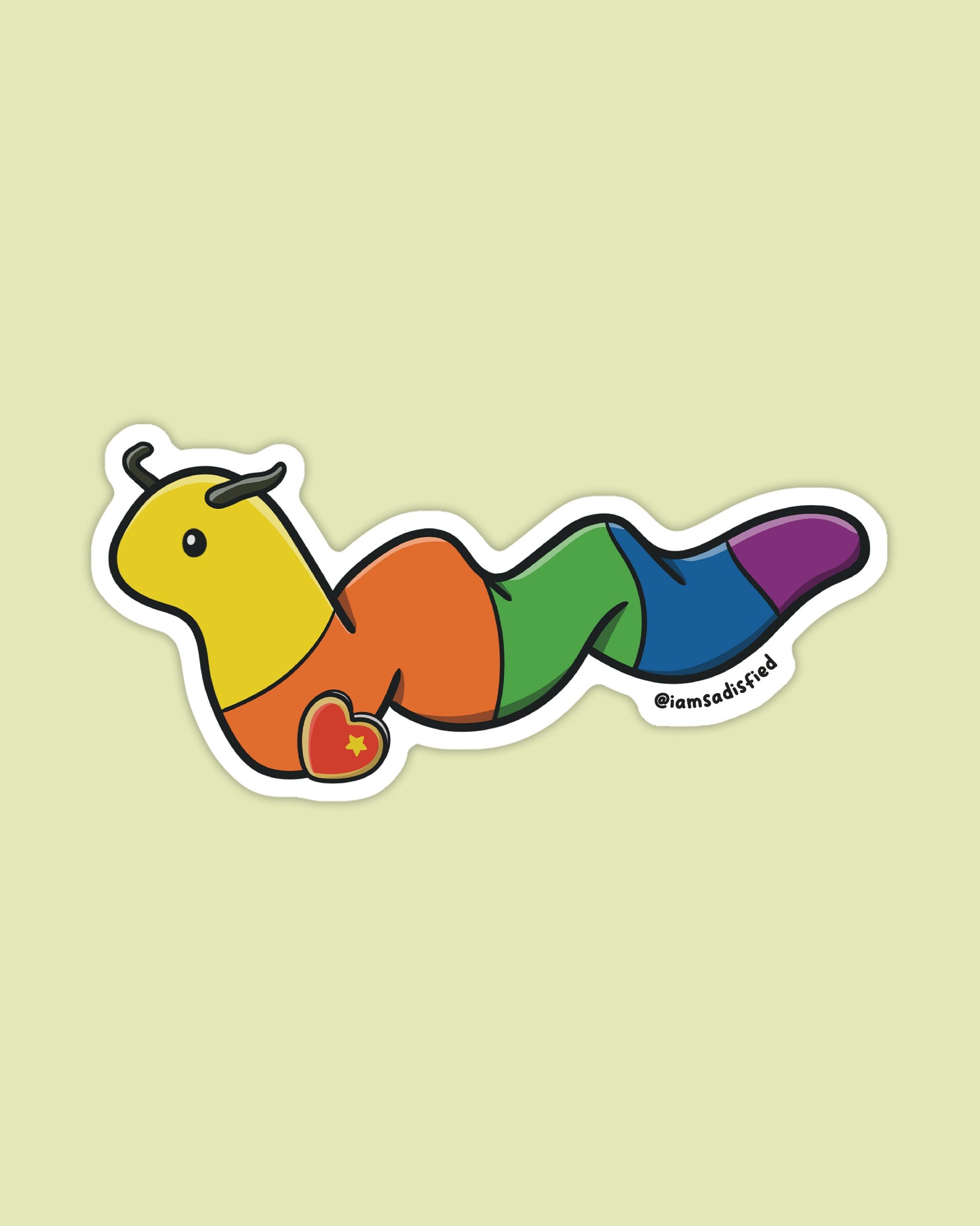 Wormy Stuffed Animal Sticker