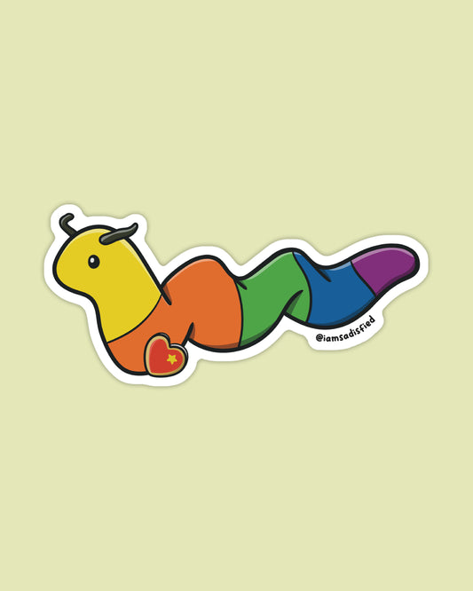 Wormy Stuffed Animal Sticker