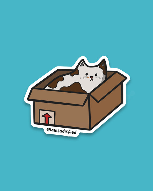 Cat In the Box Sticker
