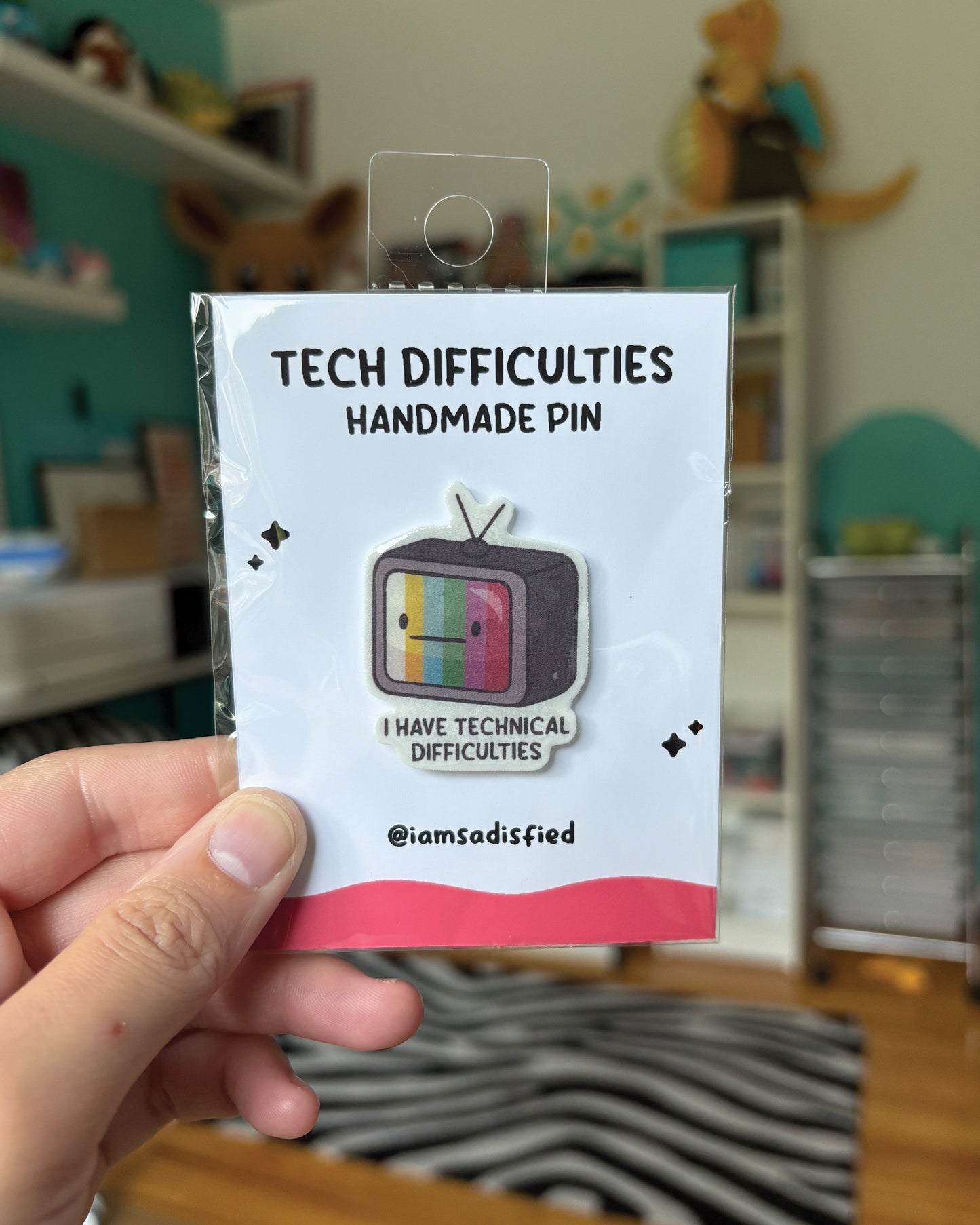 Technical Difficulties Handmade Pin
