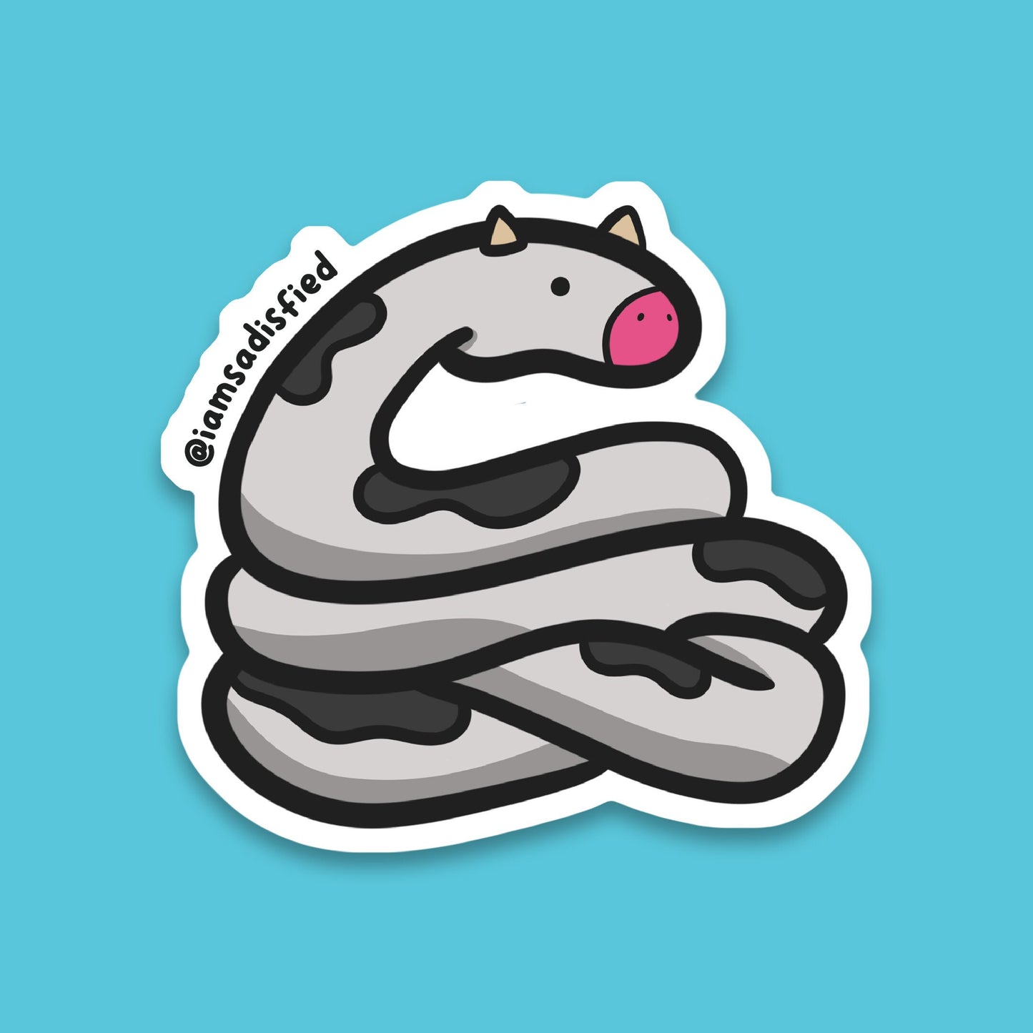 Cow Snake Sticker