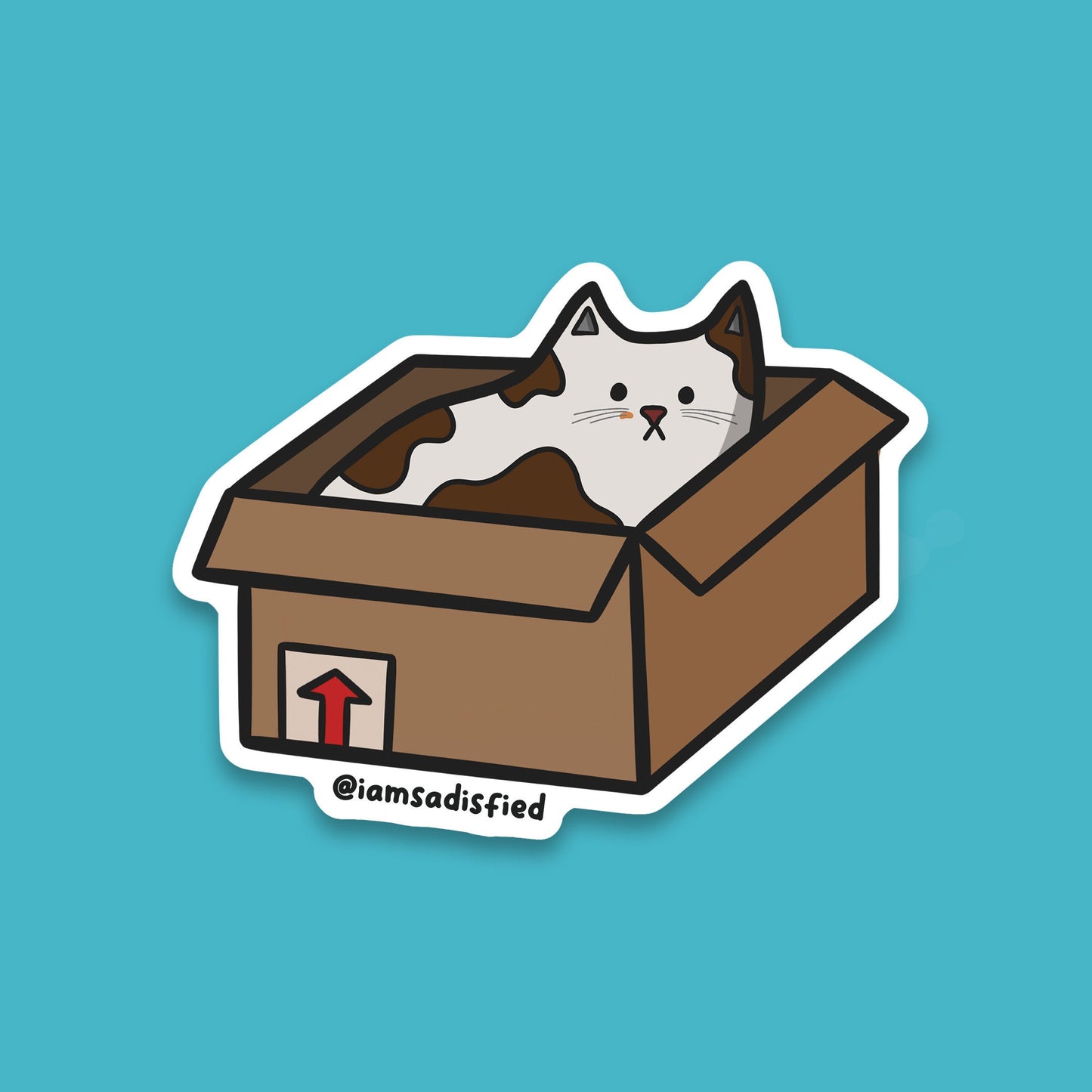 Cat In the Box Sticker