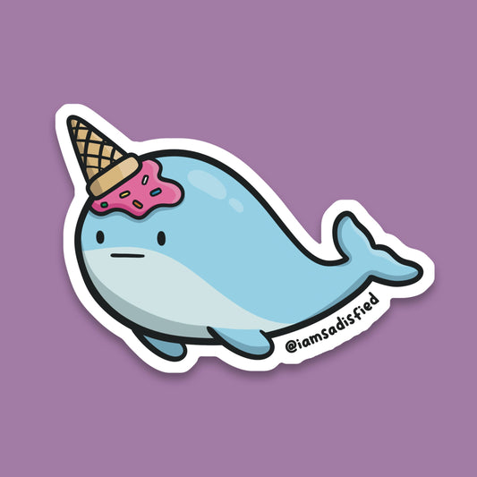 Ice Cream Narwhal Sticker