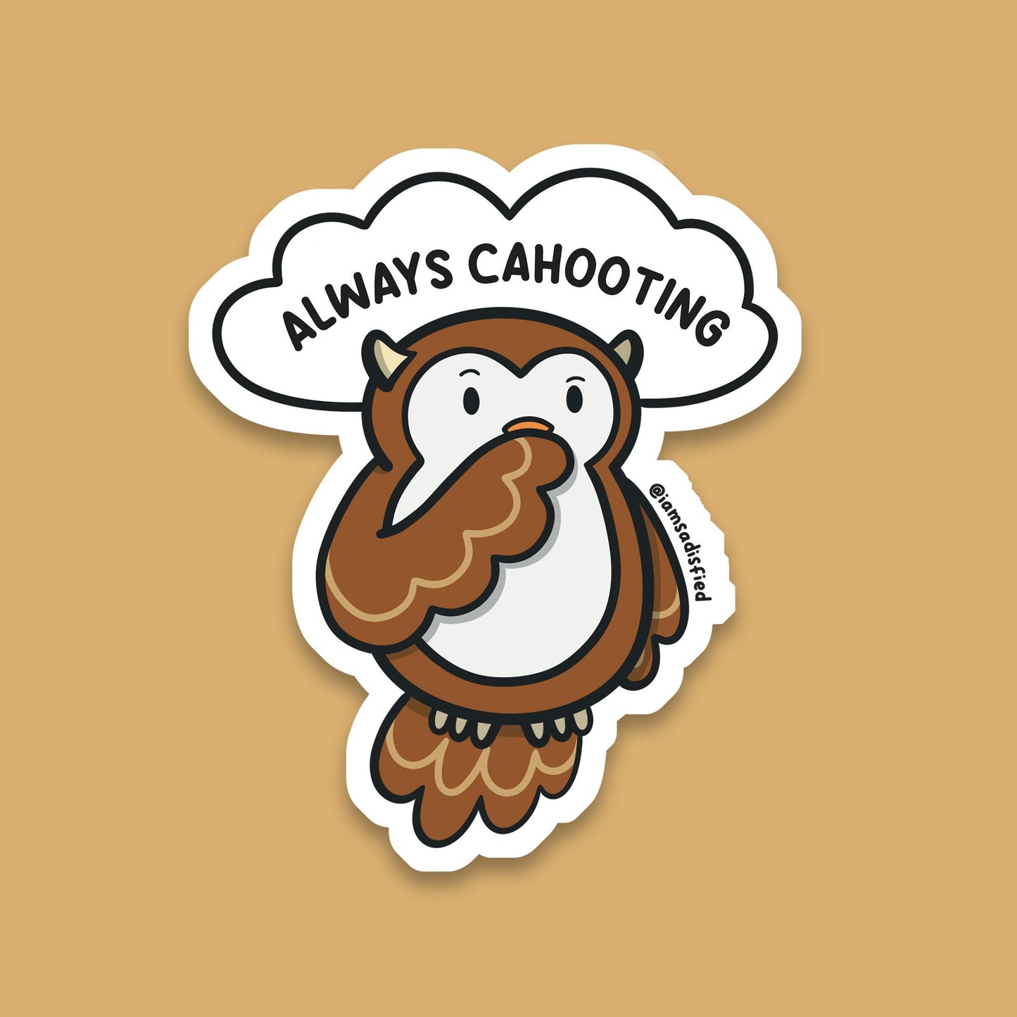 Cahooting Owl Sticker