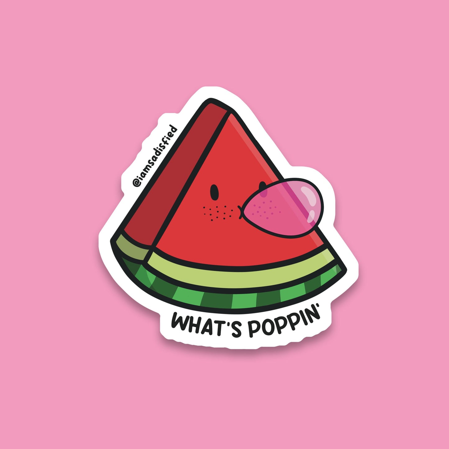 What's Poppin' Watermelon Sticker