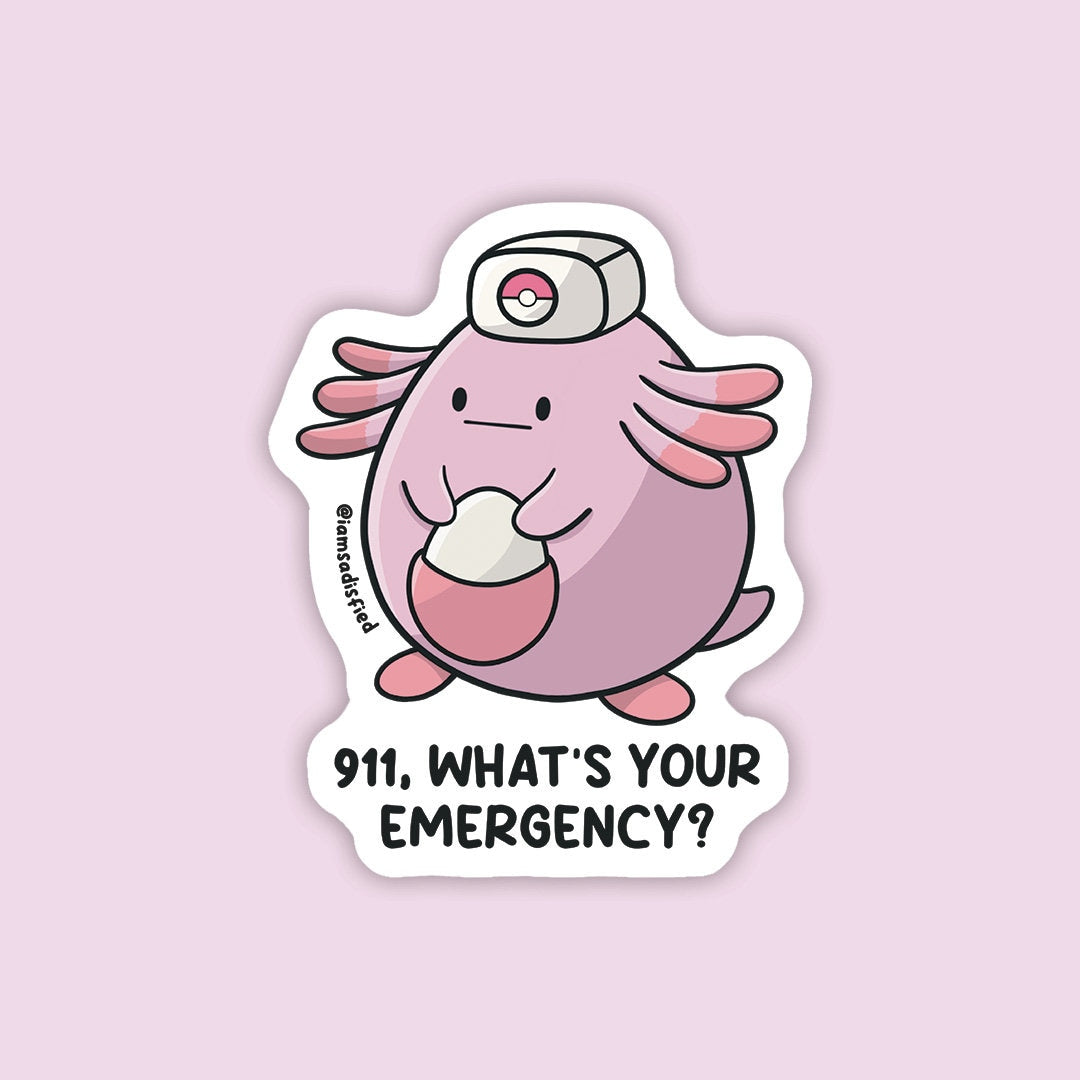 Chansey 911 Nurse Sticker