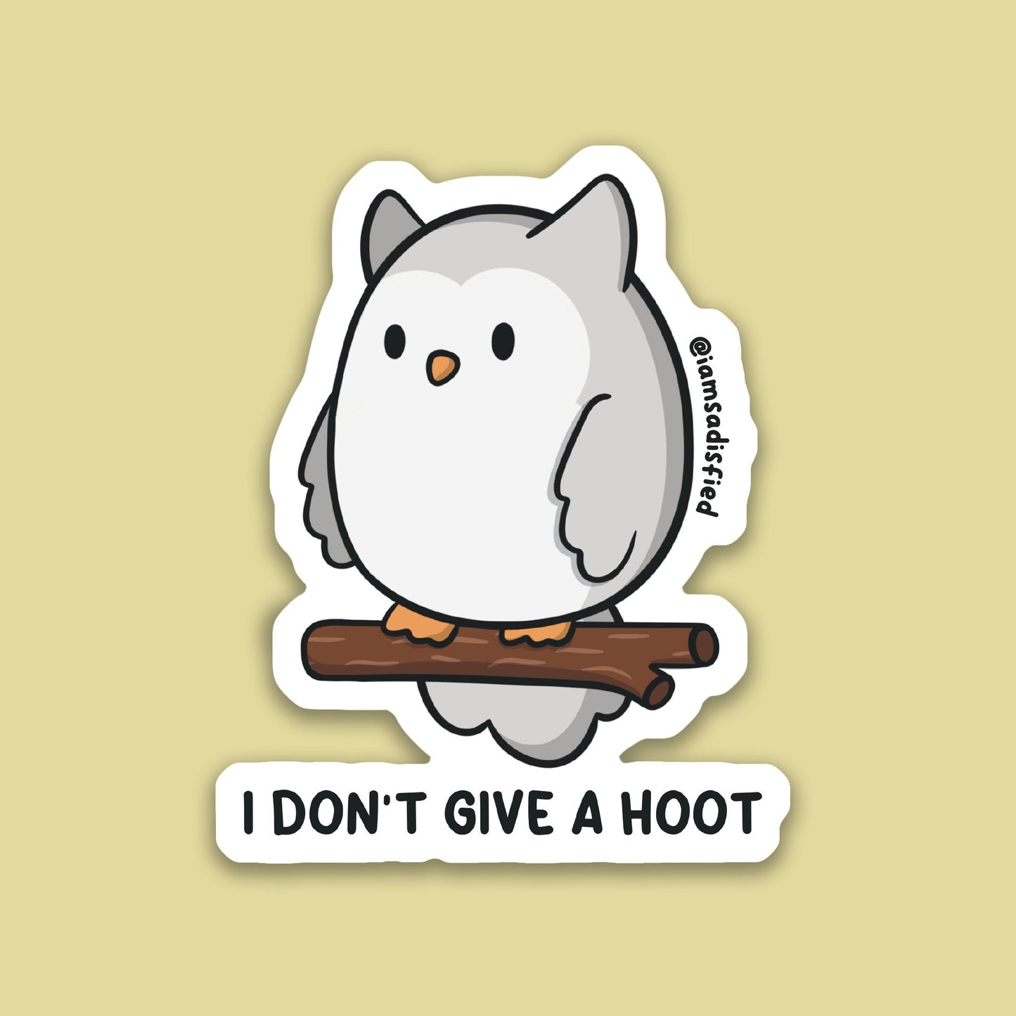 I Don't Give a Hoot Sticker