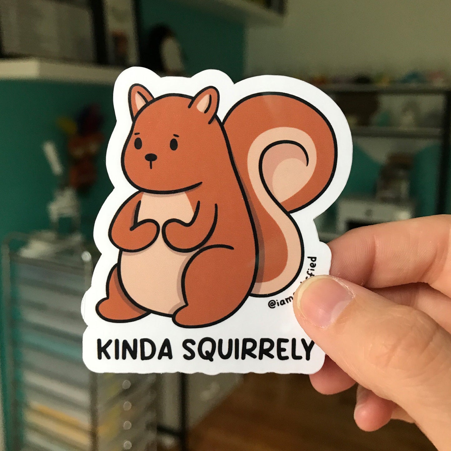 Kinda Squirrely Sticker