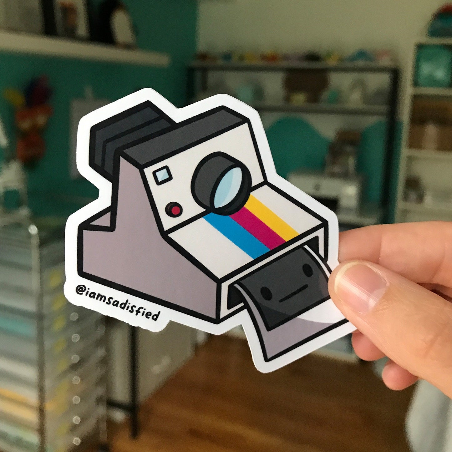 Old Polaroid Camera Sticker