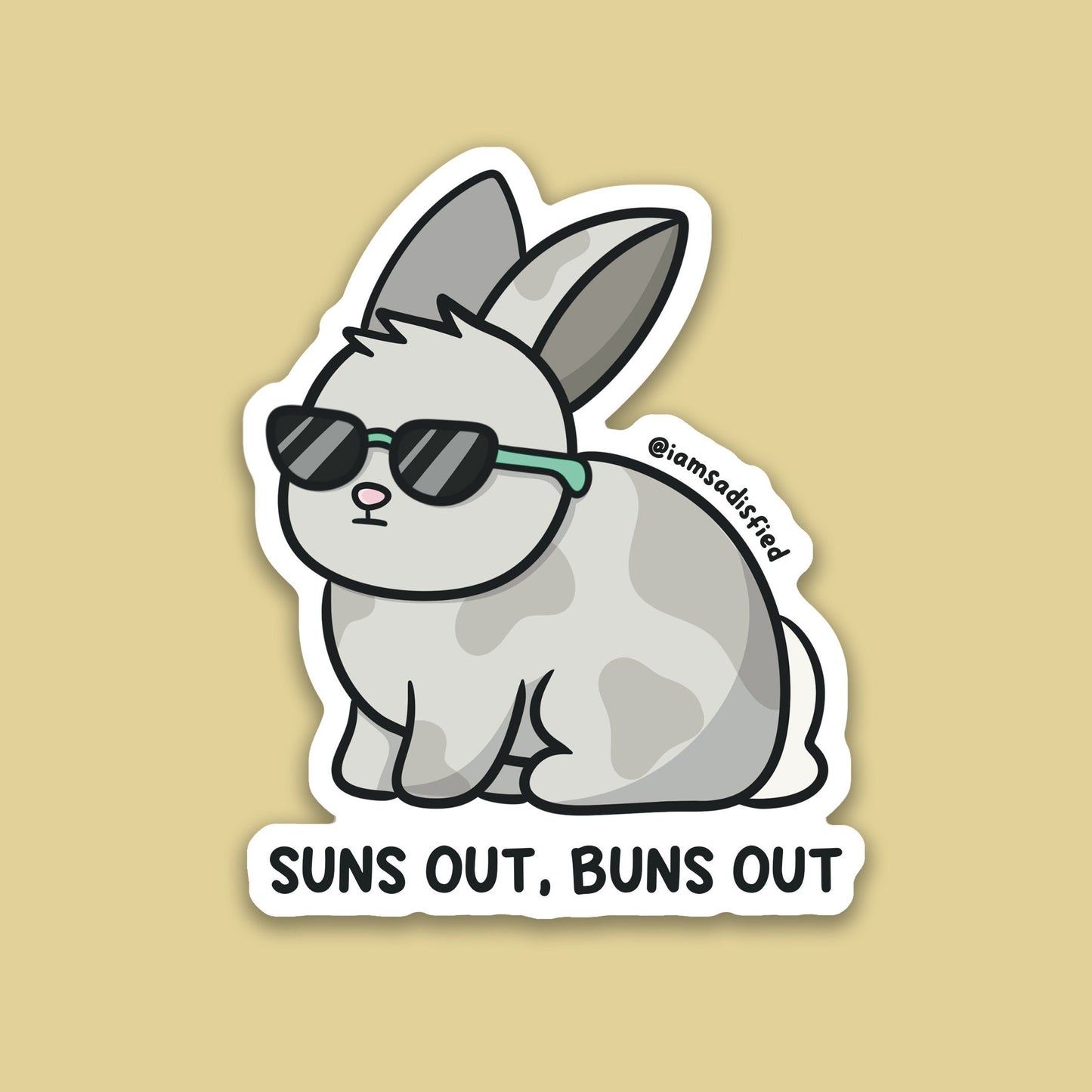 Suns Out Buns Out Bunny Sticker