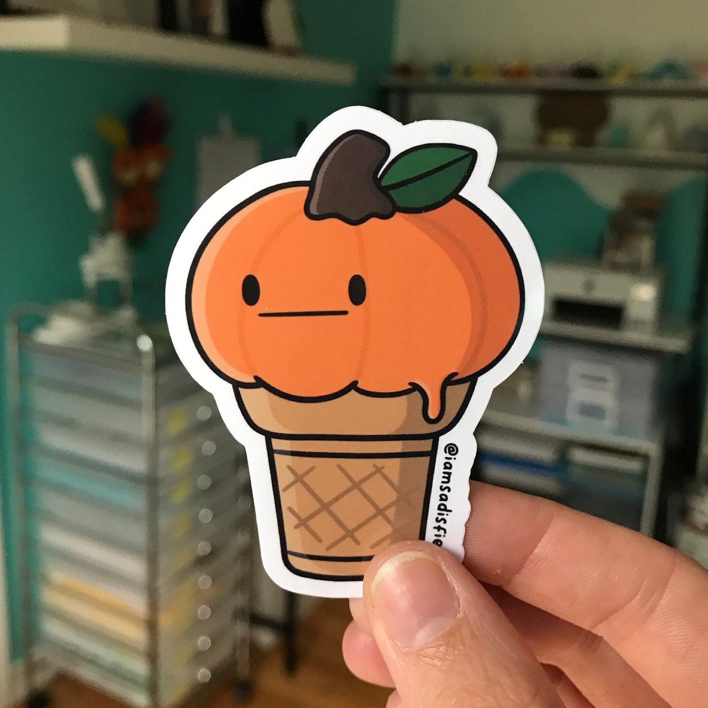 Pumpkin Ice Cream Sticker