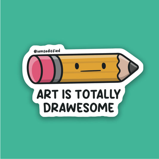 Art Is Totally Drawesome Sticker