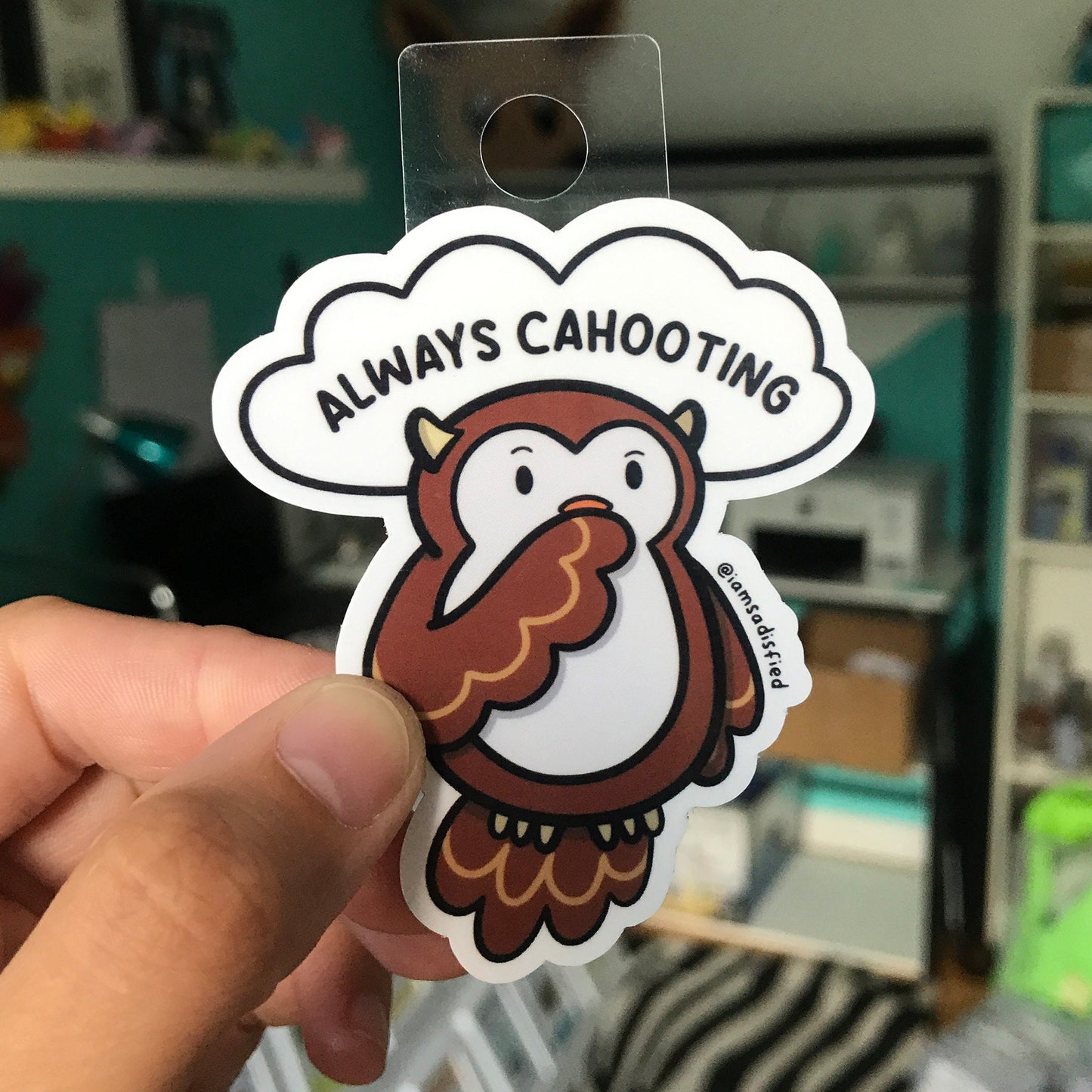 Cahooting Owl Sticker