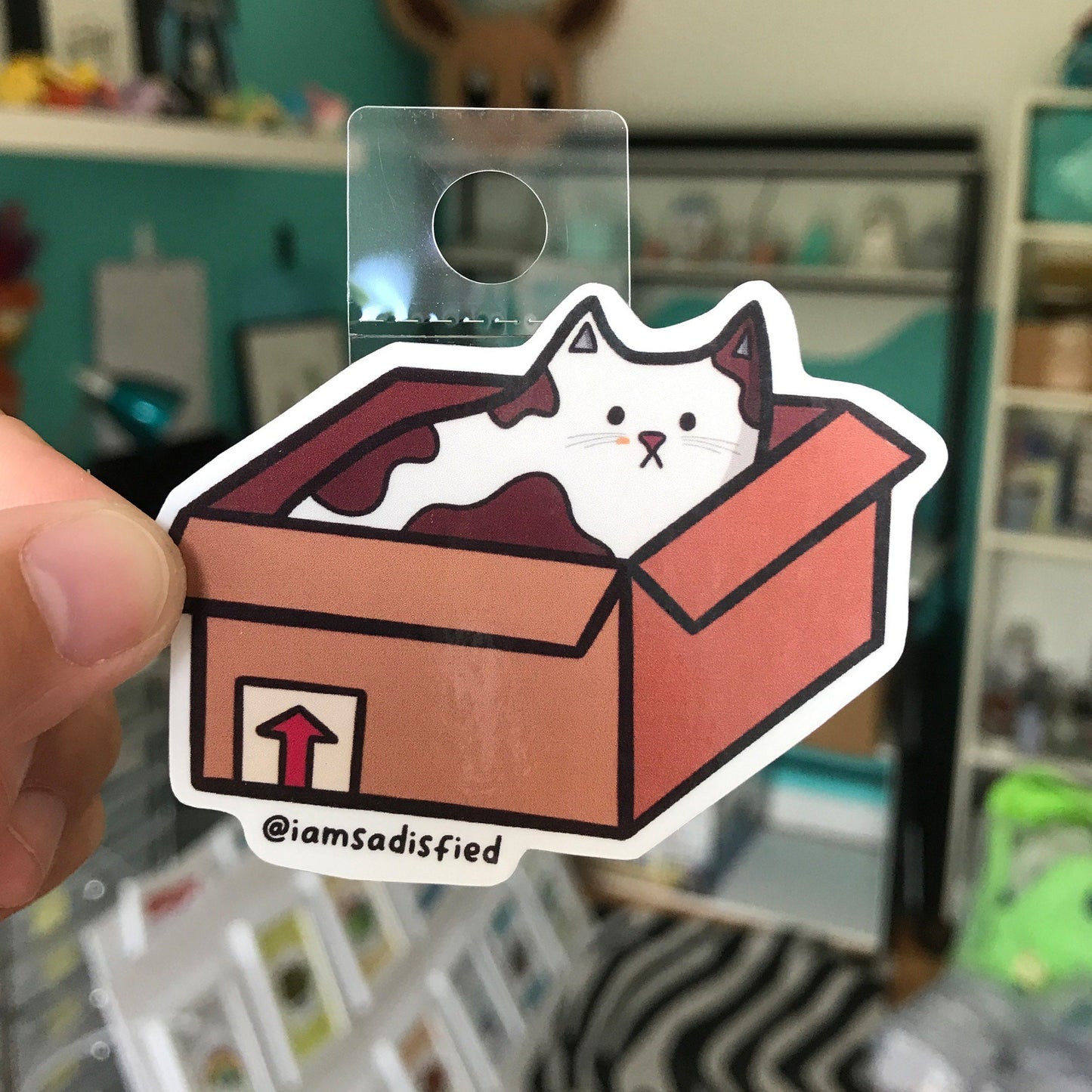 Cat In the Box Sticker