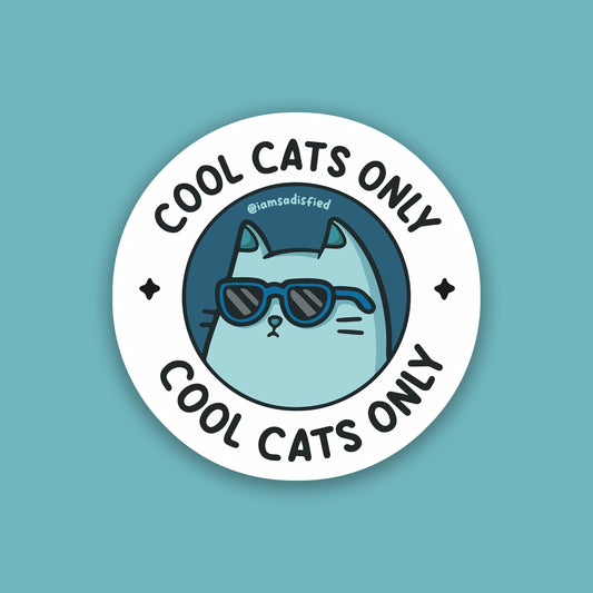 Cool Cats Only Sticker