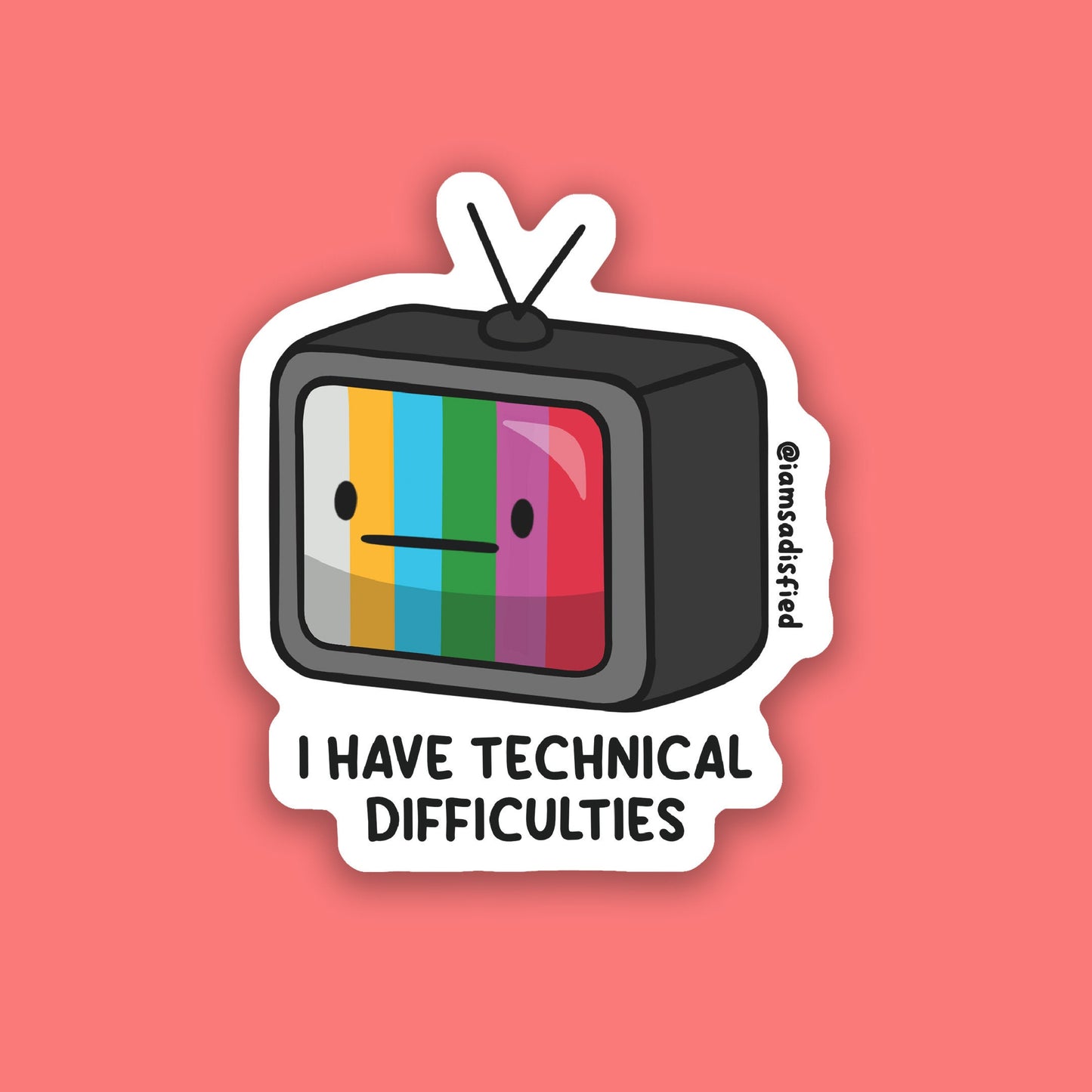 Technical Difficulties TV Sticker