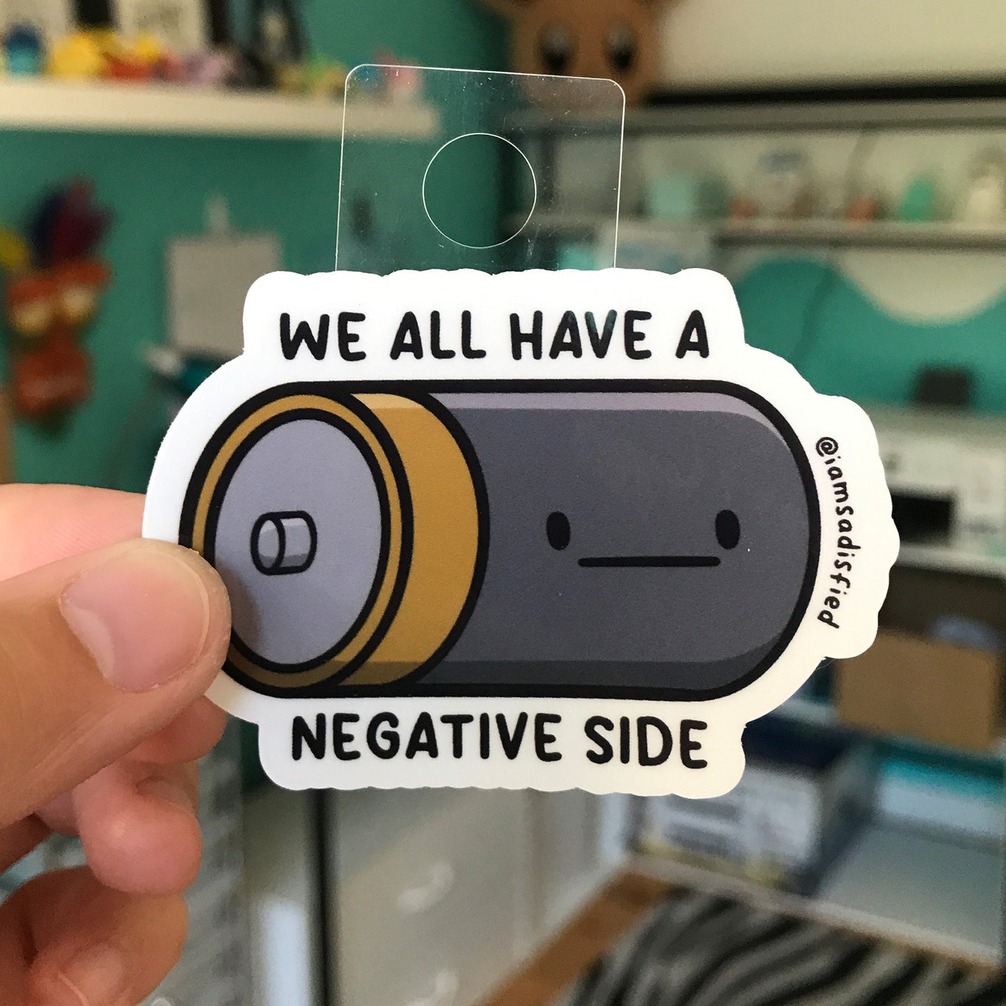 We All Have a Negative Side Battery Sticker