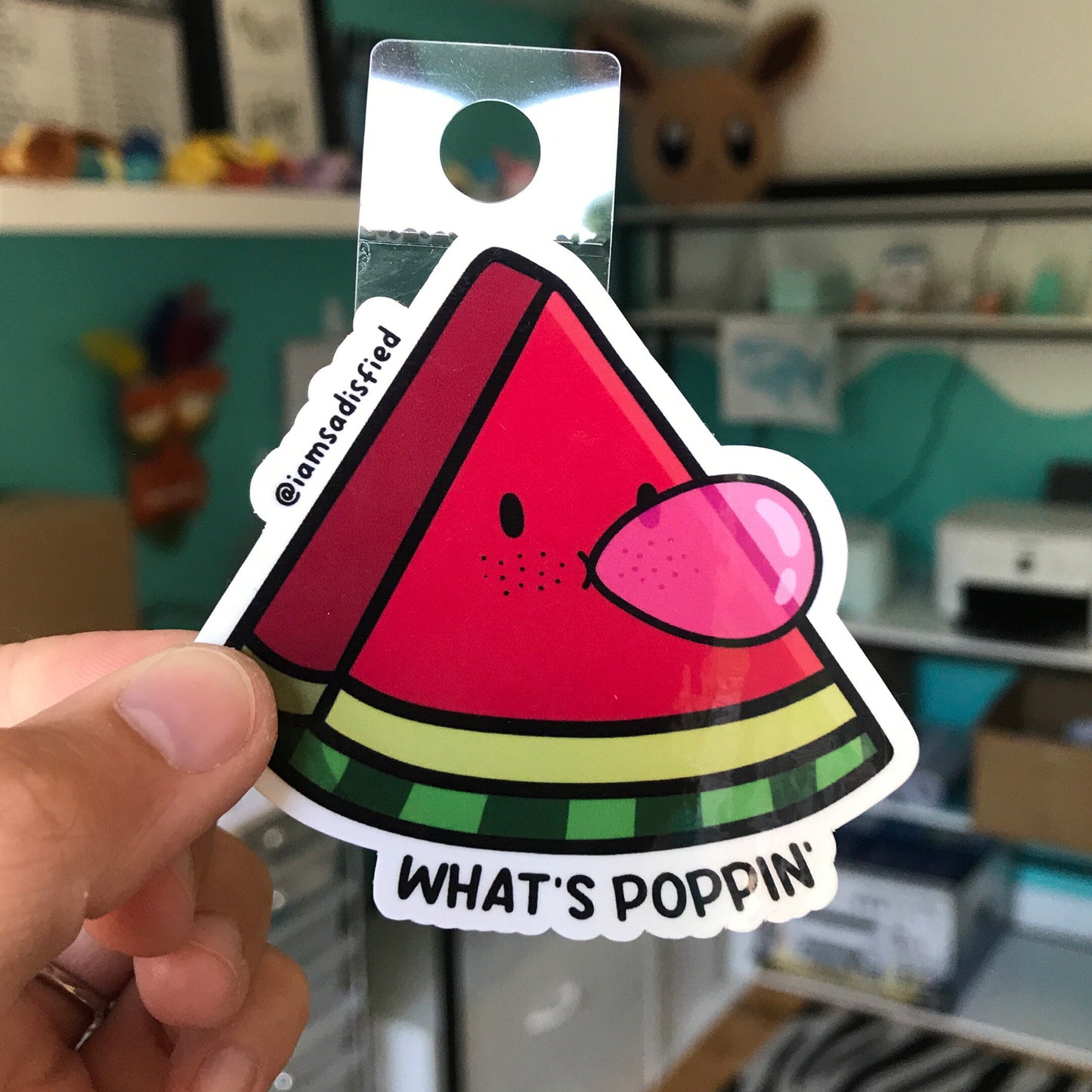 What's Poppin' Watermelon Sticker