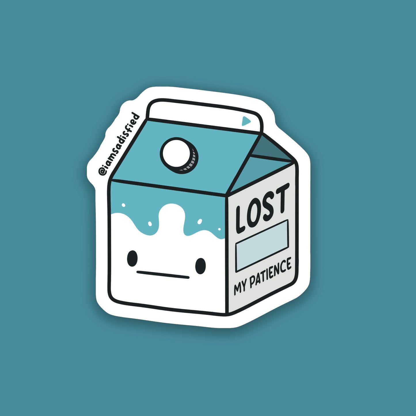 Lost My Patience Milk Carton Sticker