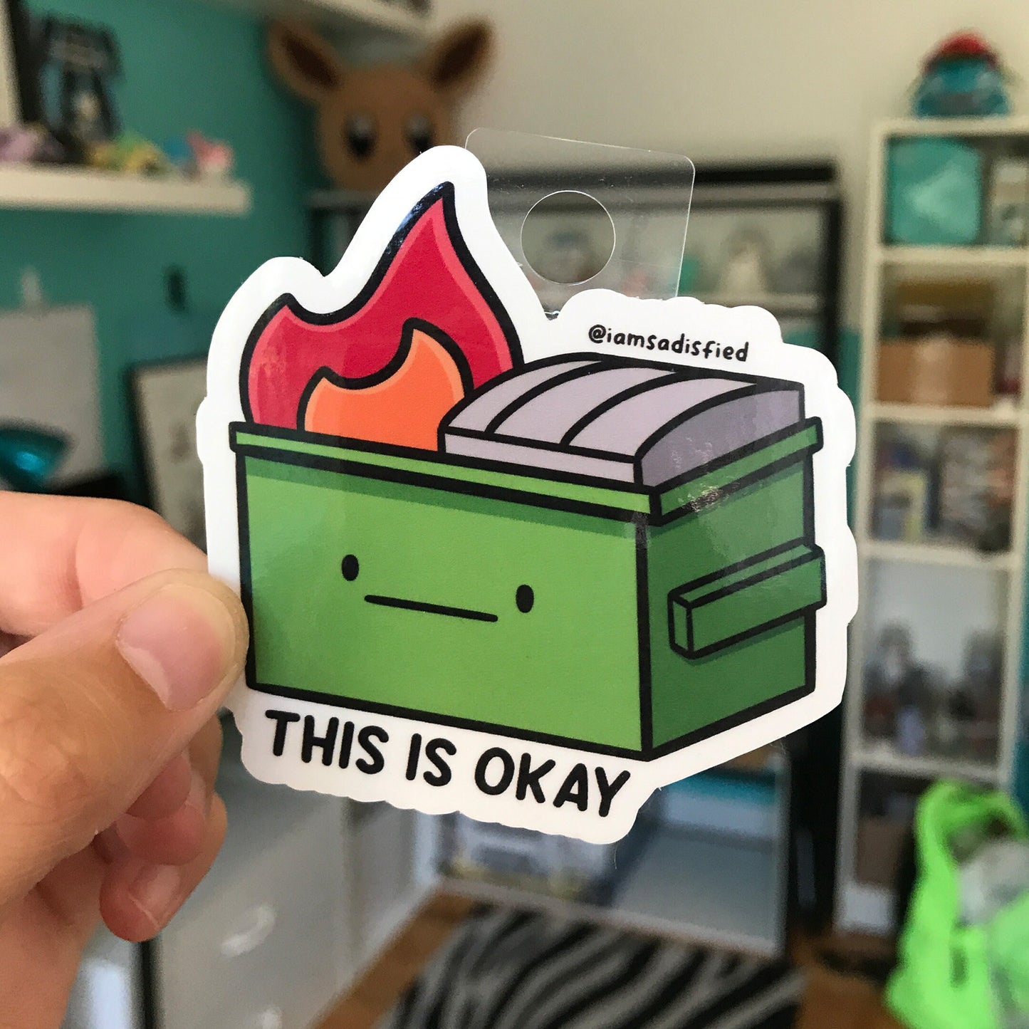 This Is Okay Dumpster Fire Sticker