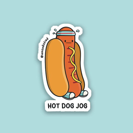 Hot Dog Jog Sticker