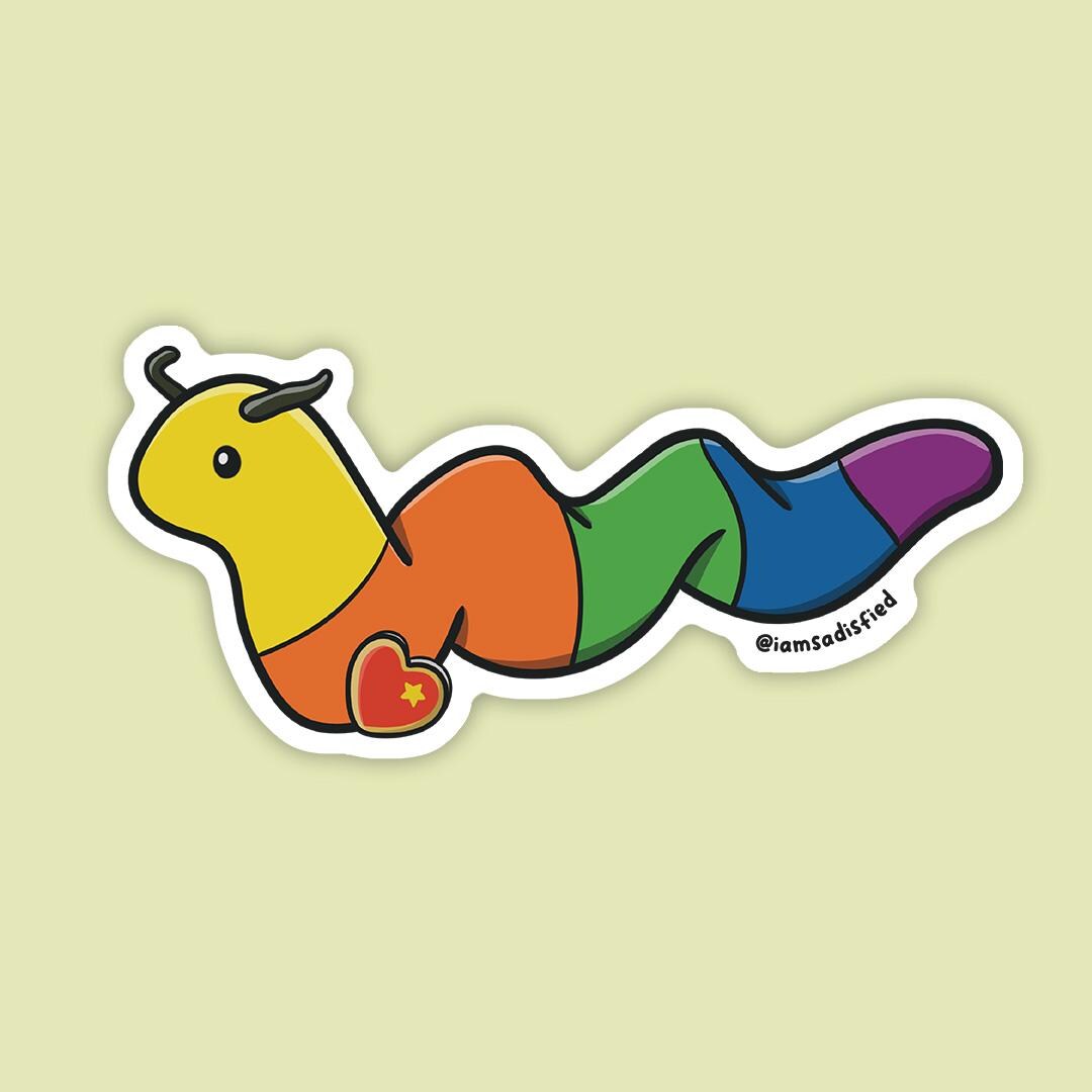 Wormy Stuffed Animal Sticker – Sadisfied