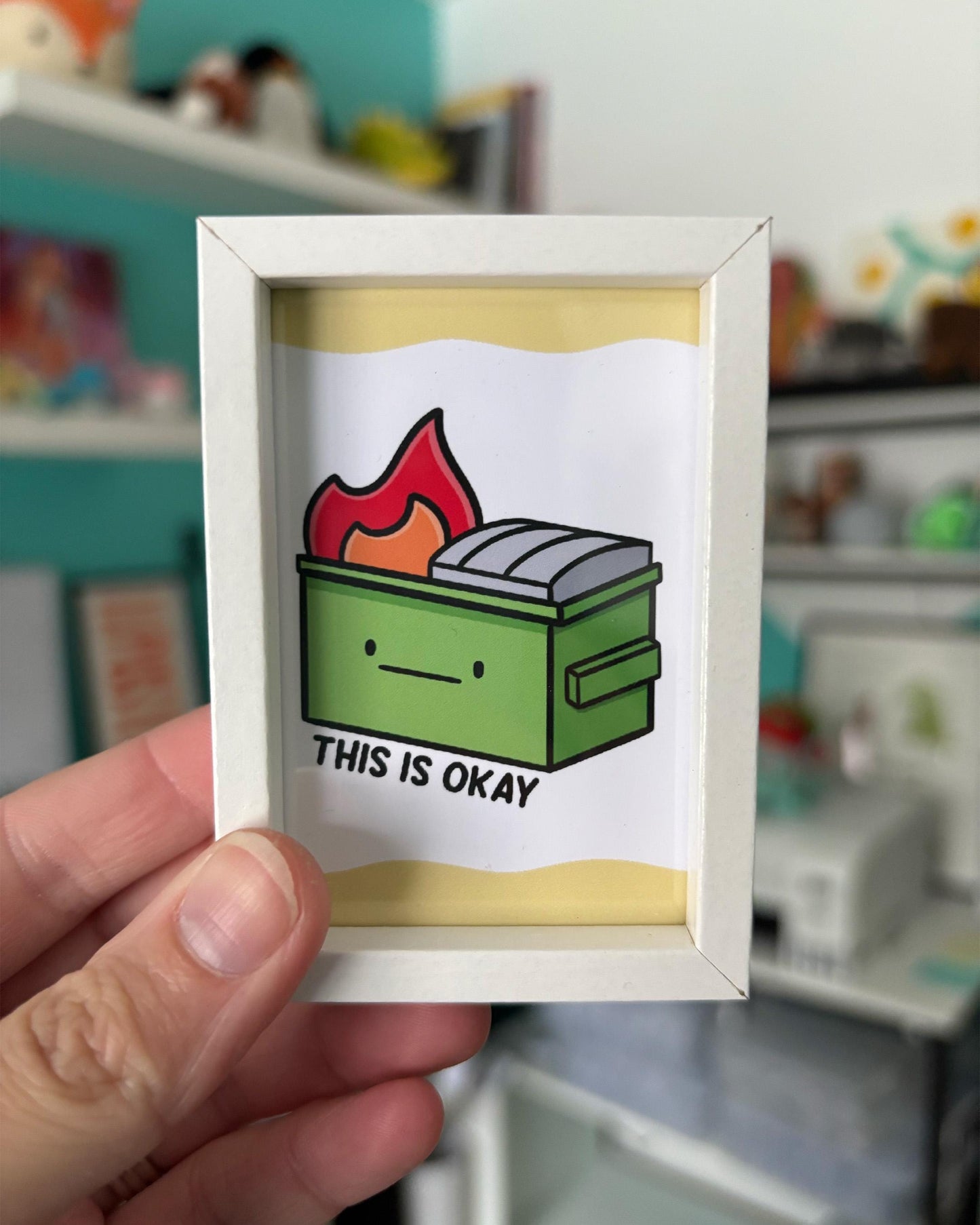 This Is Okay 2x3 Print with White Magnetic Frame