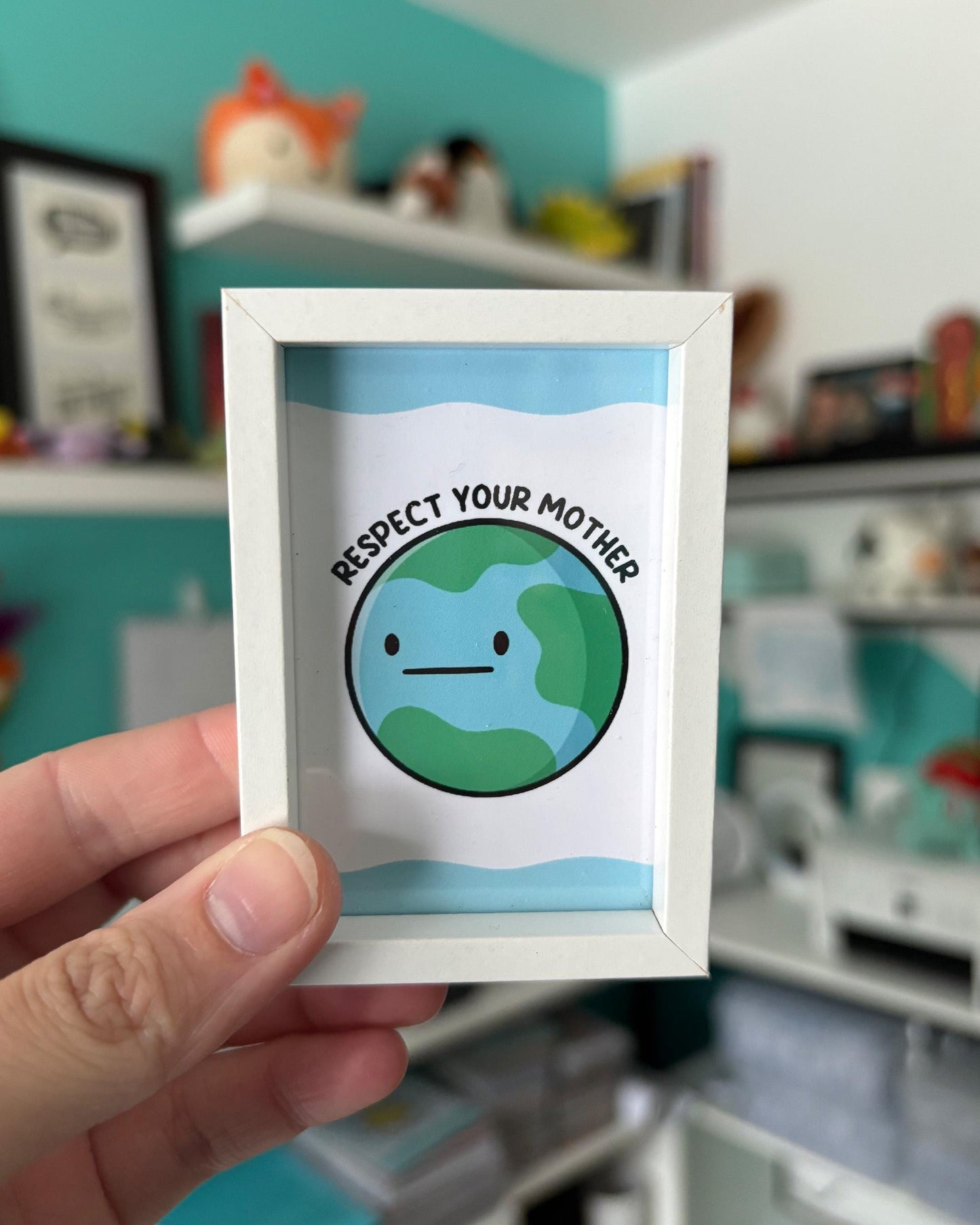 Respect Your Mother 2x3 Print with White Magnetic Frame