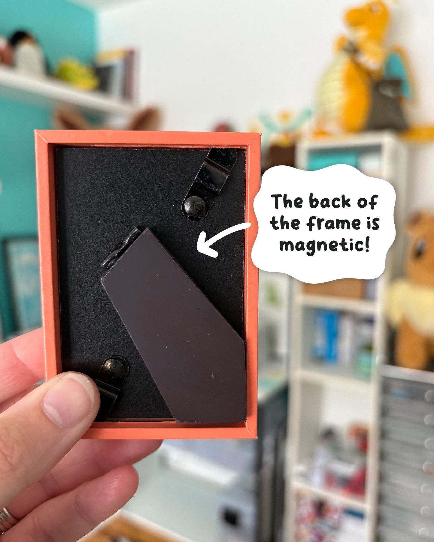 Fish Cheese Cracker 2x3 Print with Orange Magnetic Frame