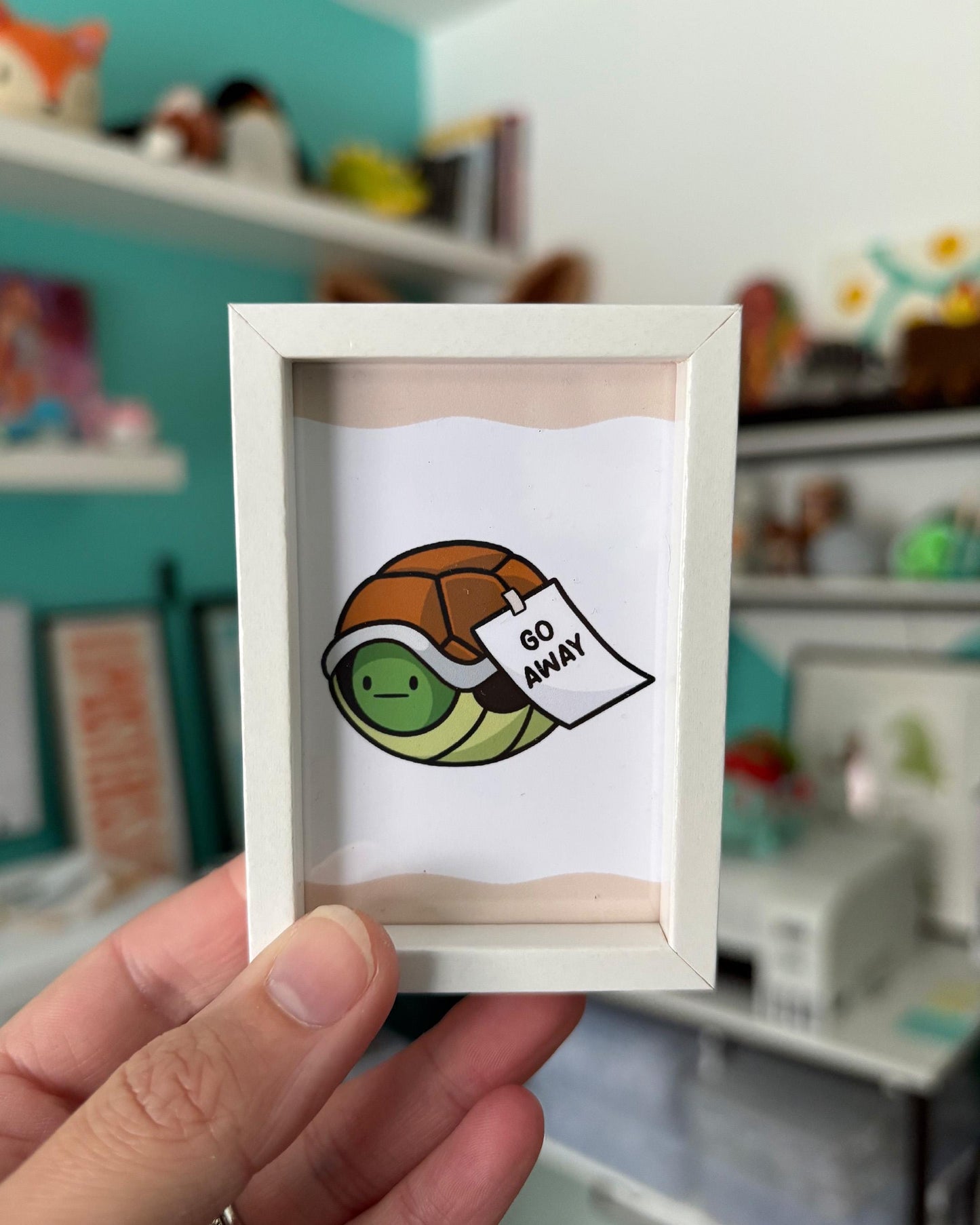 Go Away 2x3 Print with White Magnetic Frame